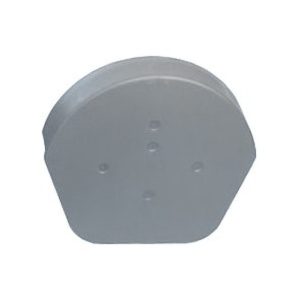 Klober Dry Verge Half Round Ridge End Cap in Slate Grey